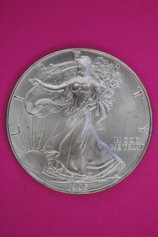 Key Date 1995 BU American Silver Eagle Key Date 1 Ounce 999 Exact Coin Shown 80