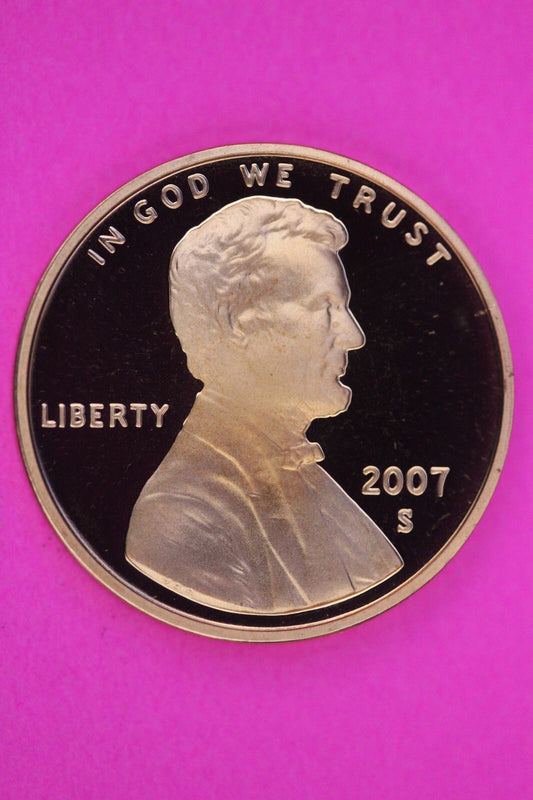 Gem Proof 2007 S Ultra Deep Cameo Lincoln Memorial Cent Same Coin In Pics TOM08