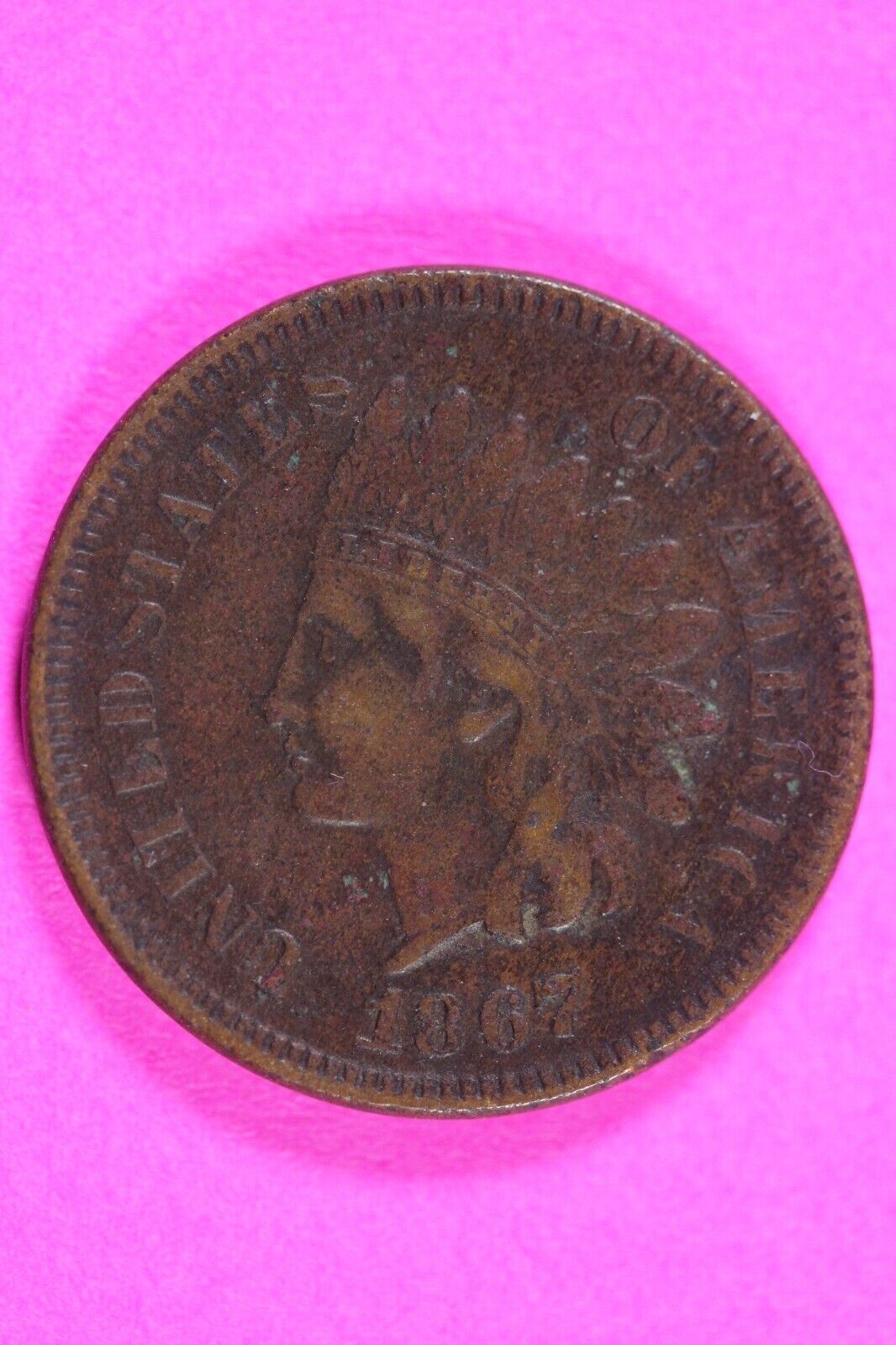 1867 Indian Head Cent Penny Scarce Early Type You Get Exact Coin Pictured 306