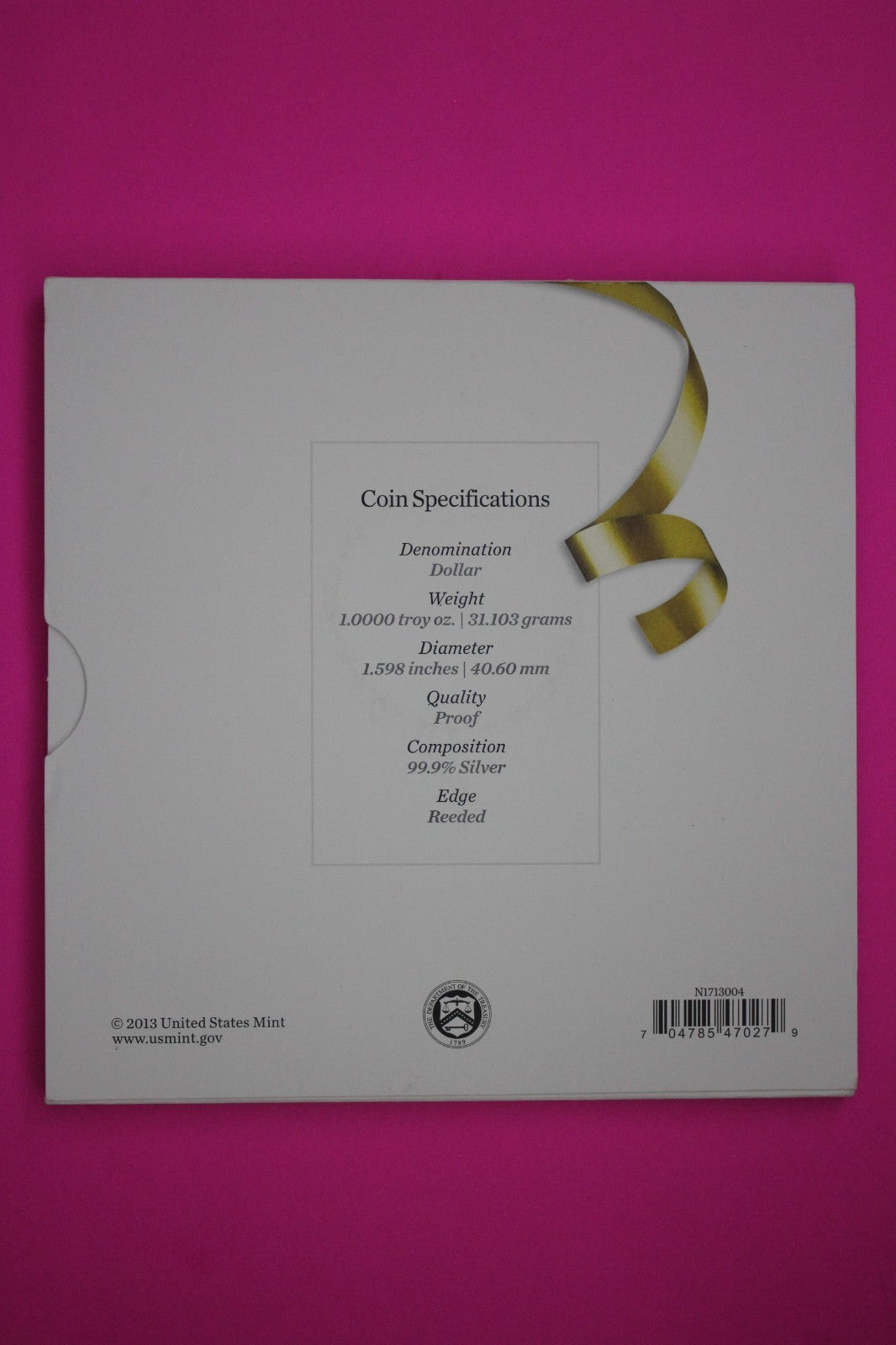 Gem 2013 W Congratulations U.S. Mint Set Proof Deep Cameo Silver Eagle COA 9061