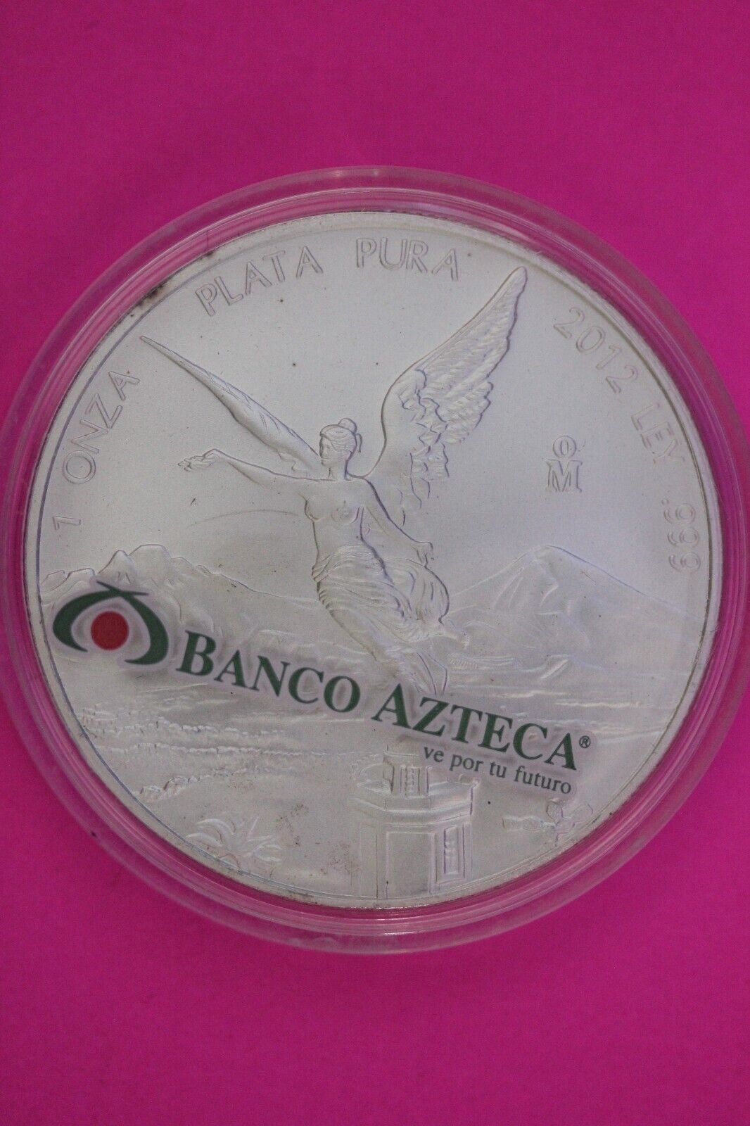 Gem BU 2012 Banco Azteca Mexico Libertad Same Silver Coin In Pics Capsule 18