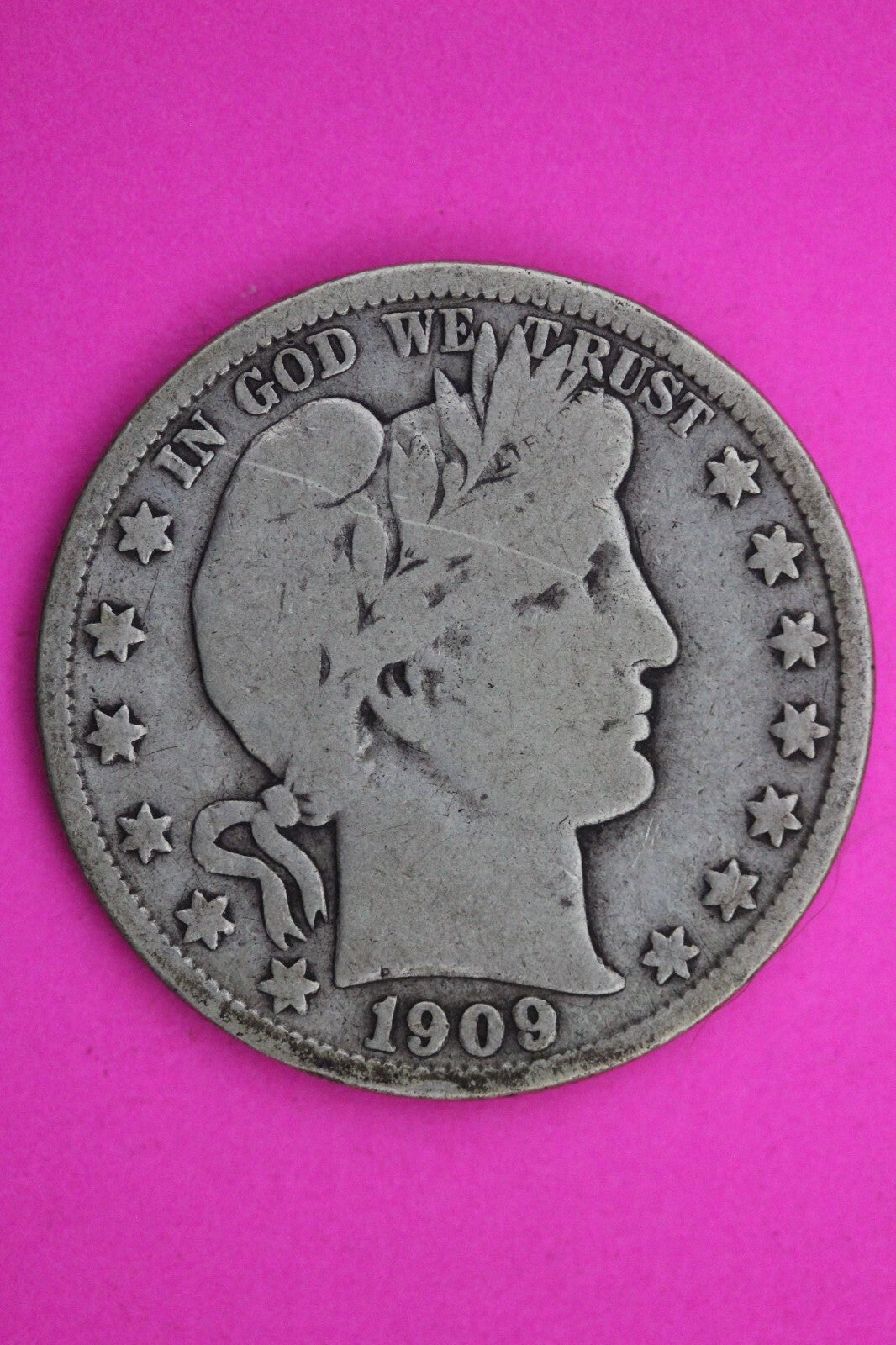 1909 S Barber Liberty Half Dollar Silver Scarce Semi Key Date Coin 0399N