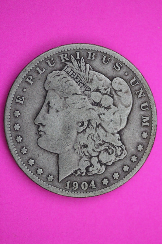 1904 S Morgan Lady Liberty Rare Date Silver Dollar Guaranteed Authentic 0168N