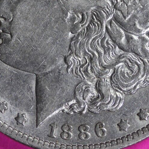 High Grade 1886 O Morgan Liberty Silver Dollar Key Date Coin New Orleans 04