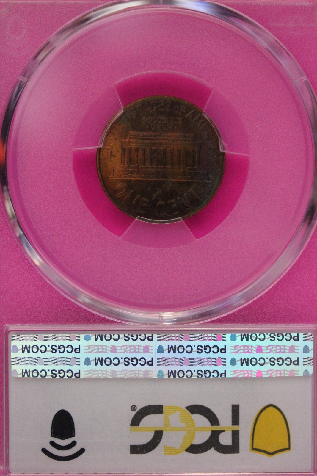 Toned 1964 P MS 65 RB Abraham Lincoln Memorial Cent PCGS Graded Slab 426