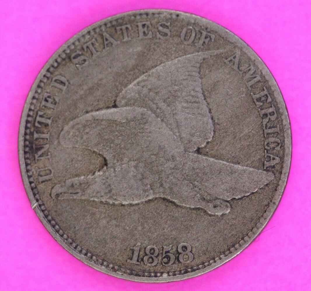 1858 Flying Eagle Cent Penny You Get The Exact Same Scarce Coin In Pics 152