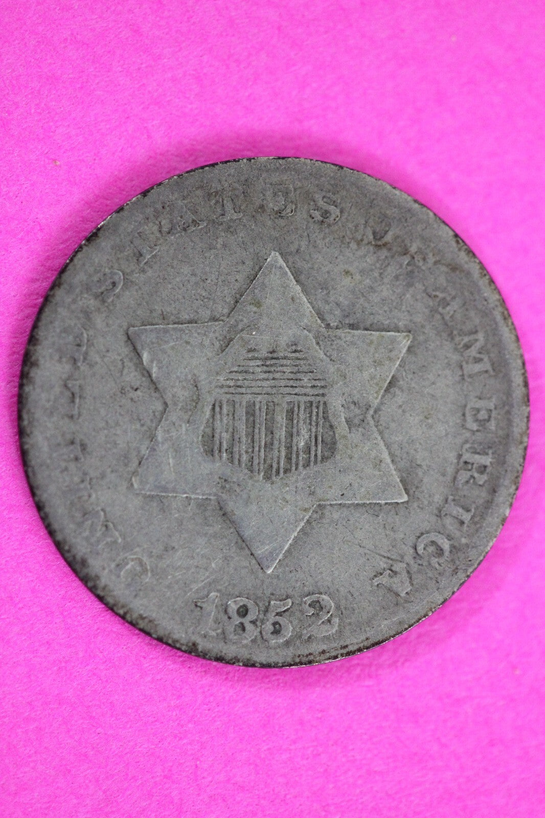 1852 Trime 3 Three Cent Silver Dime Exact Coin Shown In Pics Semi Key Date 84