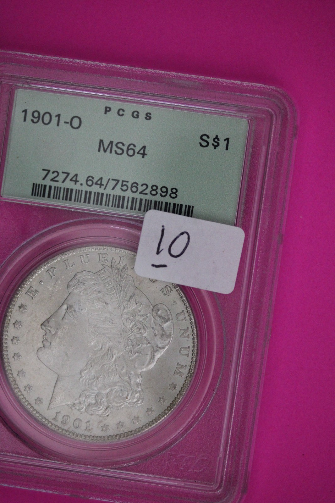 1901 O MS 64 Liberty Morgan Silver Dollar PCGS Certified Graded Authentic 10