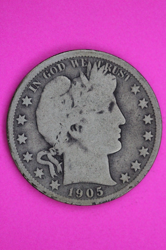 1905 O Barber Liberty Half Dollar Silver Coin Guaranteed Authentic Genuine 1182