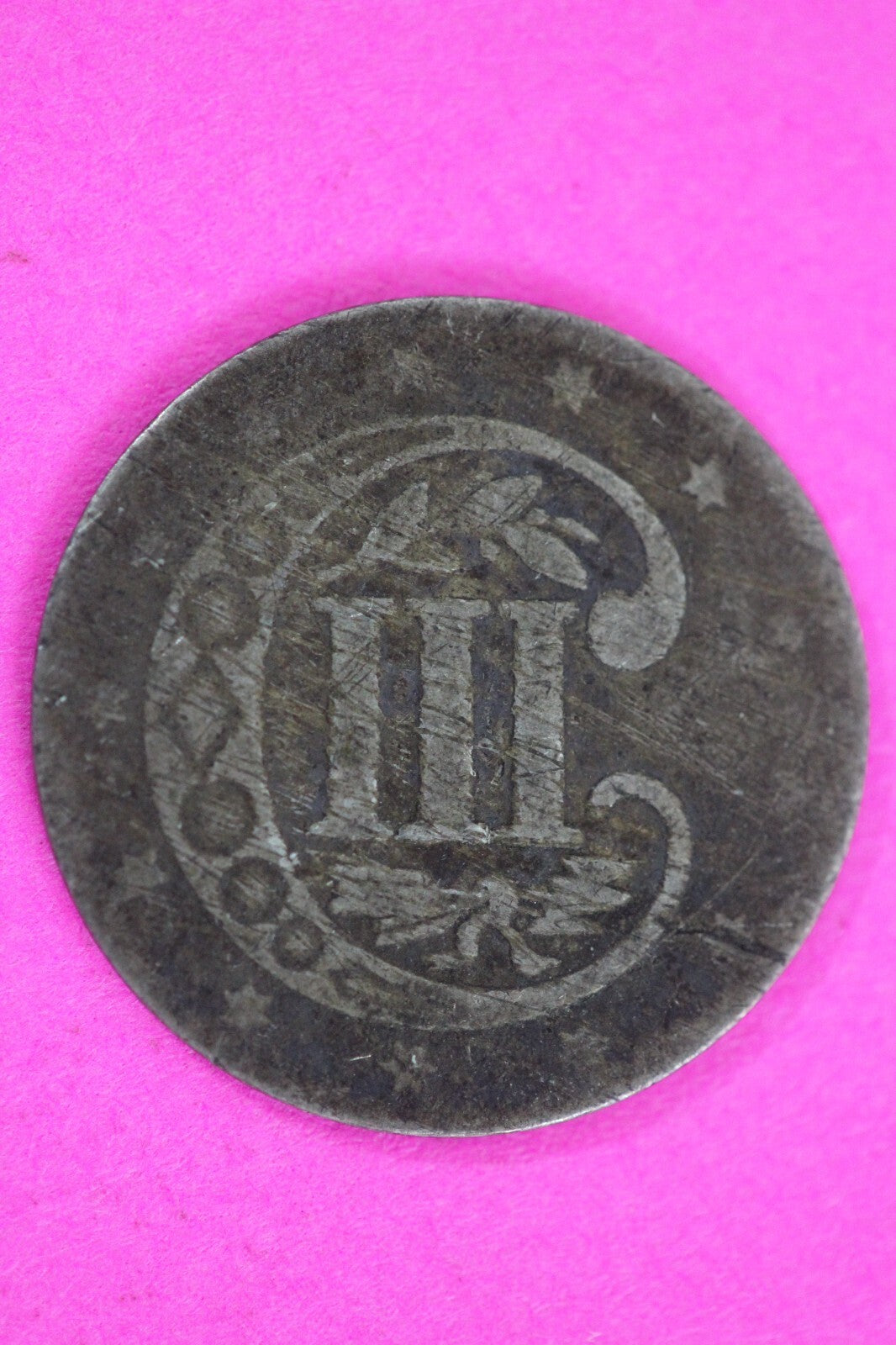 1857 Trime 3 Three Cent Silver Dime Exact Coin Shown In Pics Semi Key Date 92