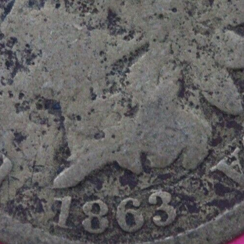 1863 Copper Nickel Indian Head Cent Penny Exact Early Type Coin Pictured 129