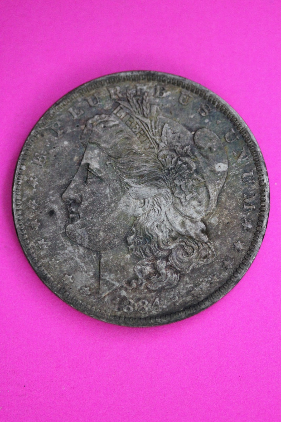 Toned High Grade 1884 O Morgan Liberty Silver Dollar Guaranteed Authentic 1825