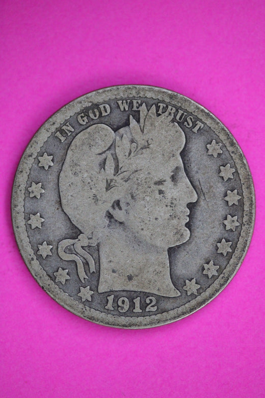 1912 S Barber Liberty Quarter Silver Guaranteed Authentic & Genuine Coin 2891