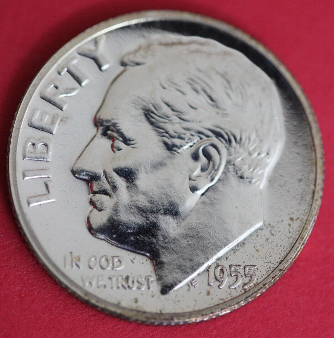 1955 Silver Proof Roosevelt Dime Exact Coin Shown  46