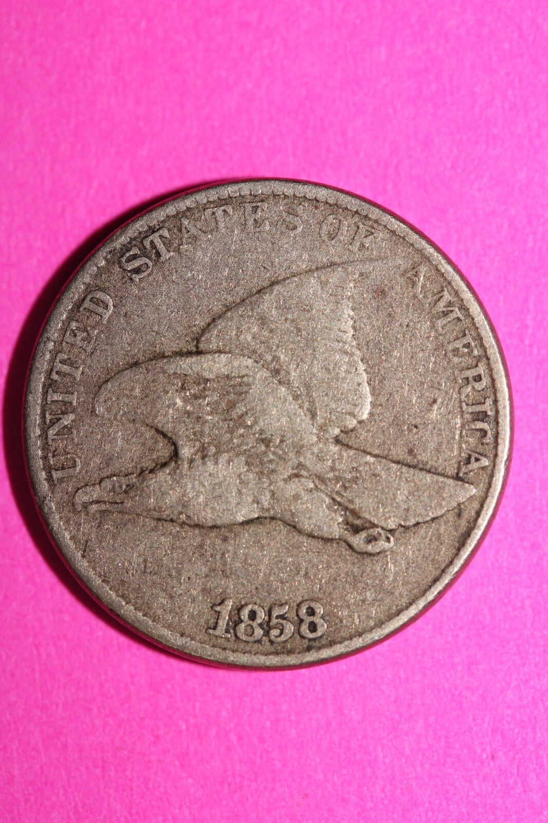 1858 Flying Eagle Cent Penny Exact Scarce Early Type Coin as Pictured 01