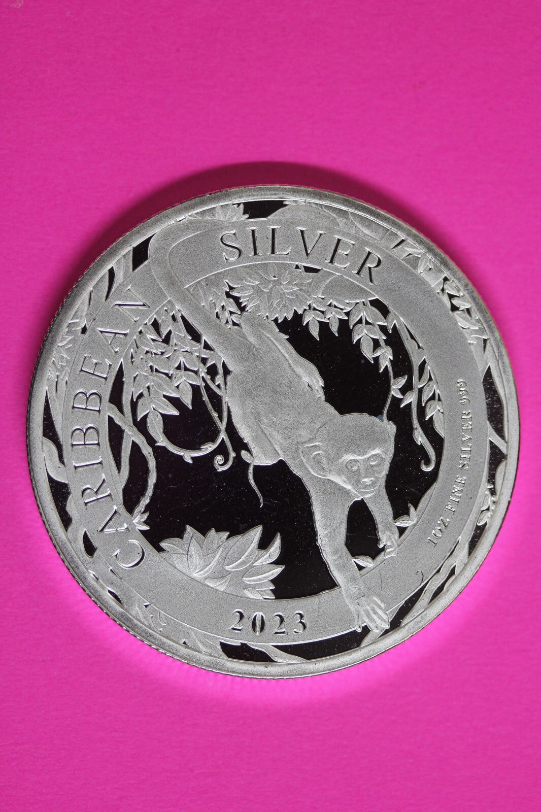 Gem BU 2023 Barbados Monkey 1 OZ Silver Coin .999 Fine $1.00 Same Coin In Pic 37