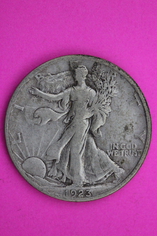 1923 S Walking Liberty Walker Half Dollar Silver Rare Key Date Coin 0374N