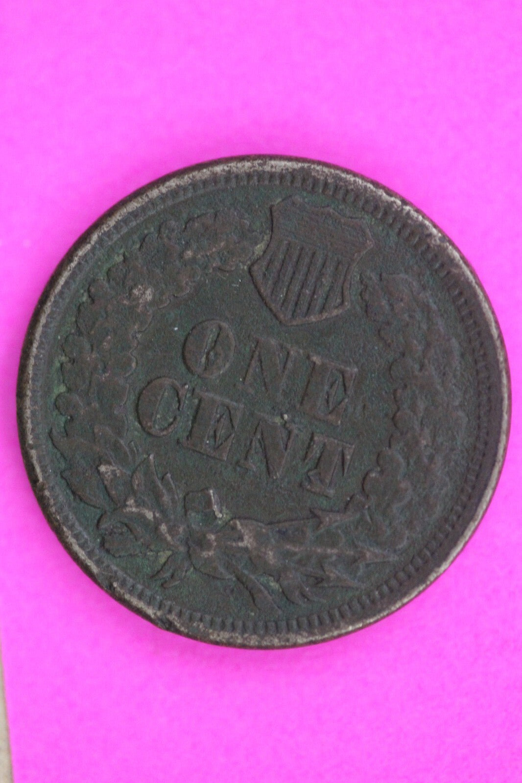 Rotated Die 1863 Copper Nickel Indian Head Cent Penny Guaranteed Authentic 1417