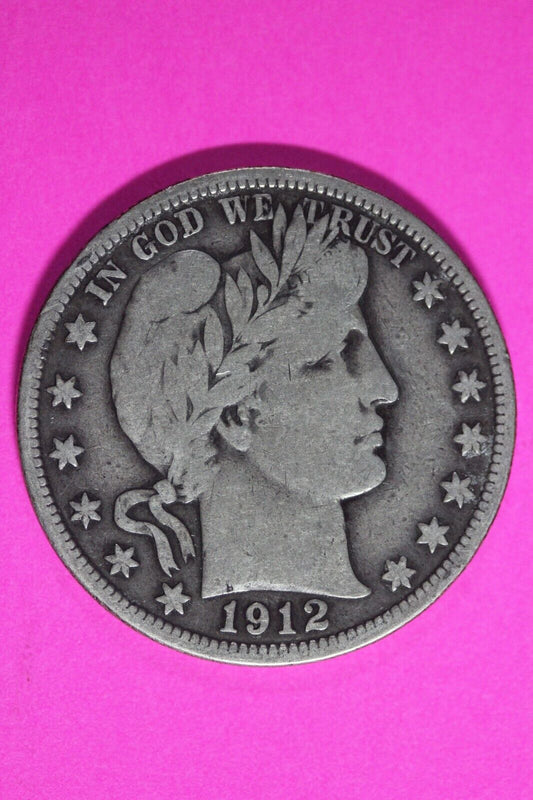 1912 P Barber Liberty Half Dollar Scarce Semi Key Date Coin Philadelphia 214