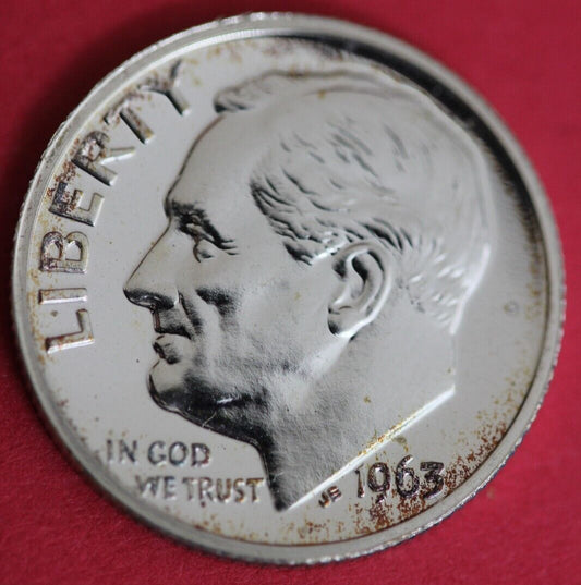 1963 Silver Proof Roosevelt Dime Exact Coin Shown  111