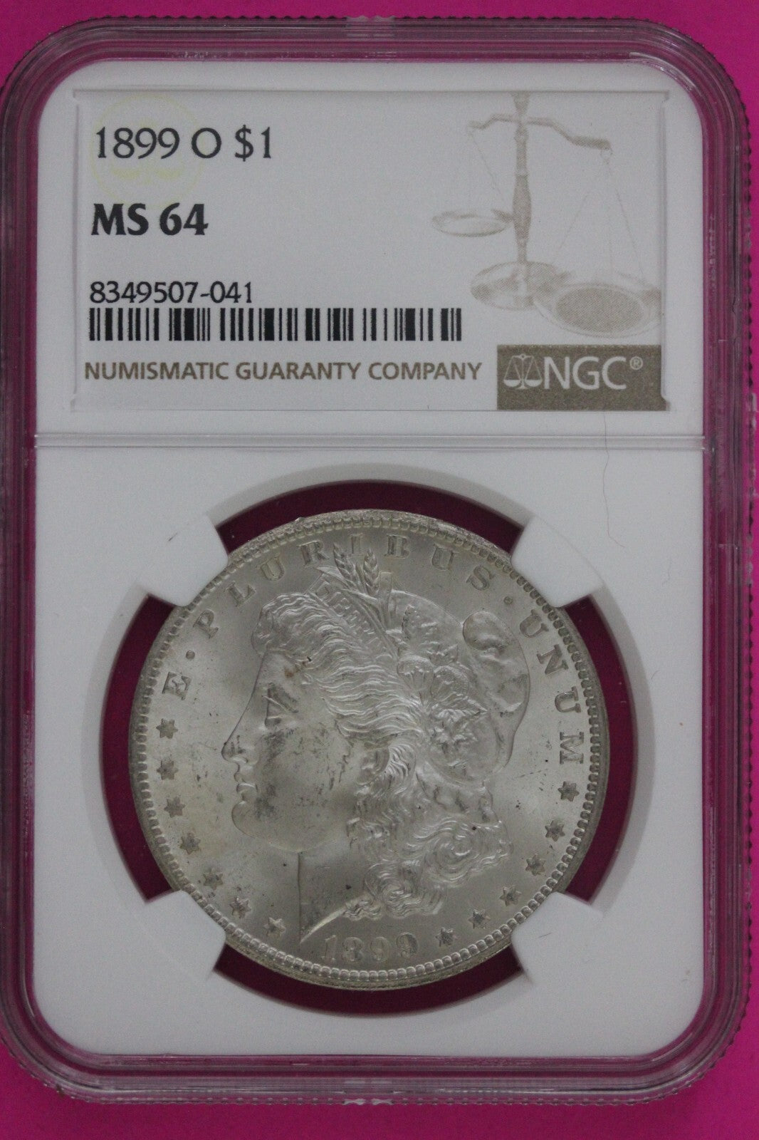 1899 O MS 64 Liberty Morgan Silver Dollar NGC Certified Graded Authentic 770