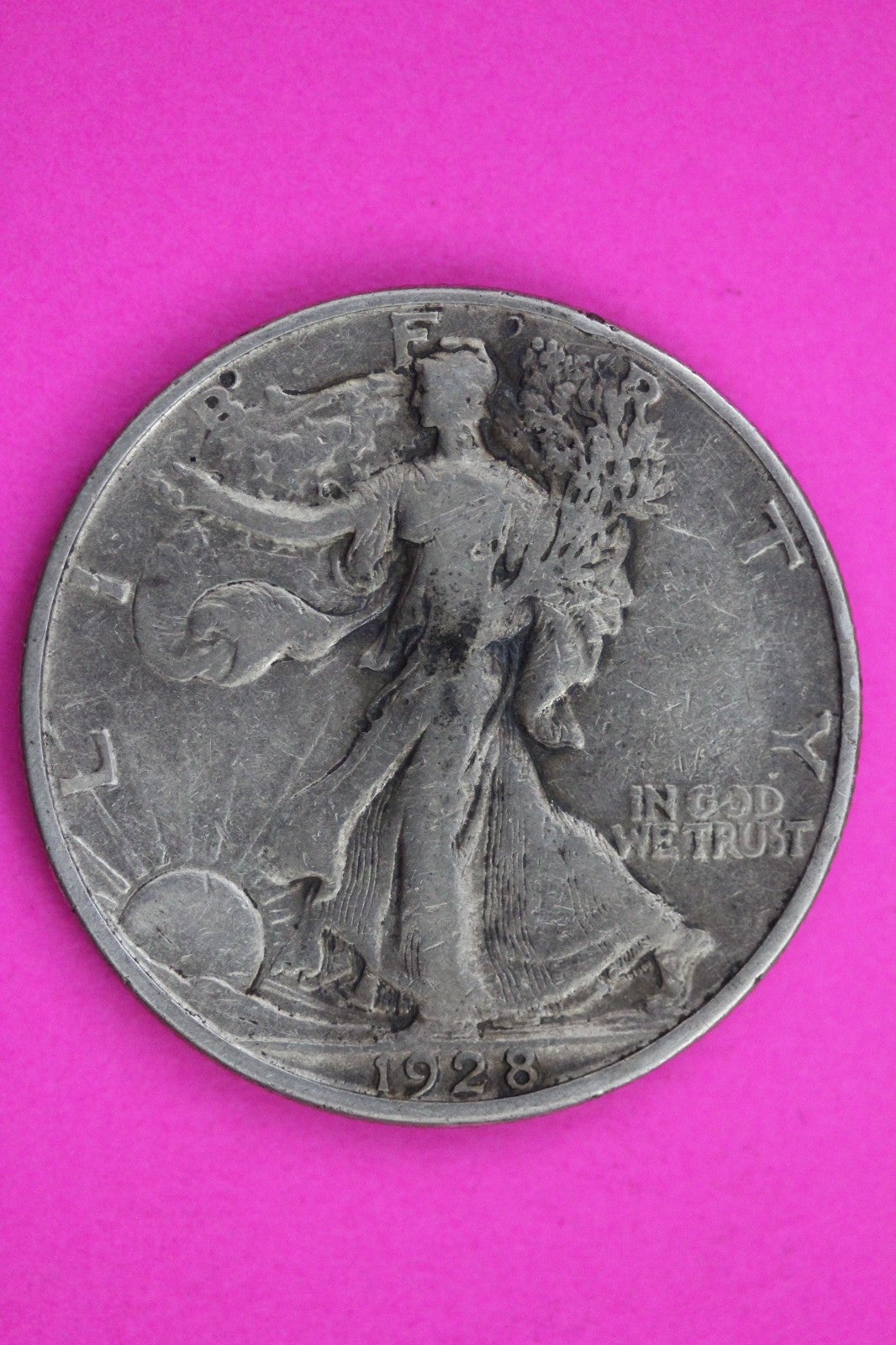 1928 S Walking Liberty Silver Half Dollar Guaranteed Authentic Genuine Coin 1620