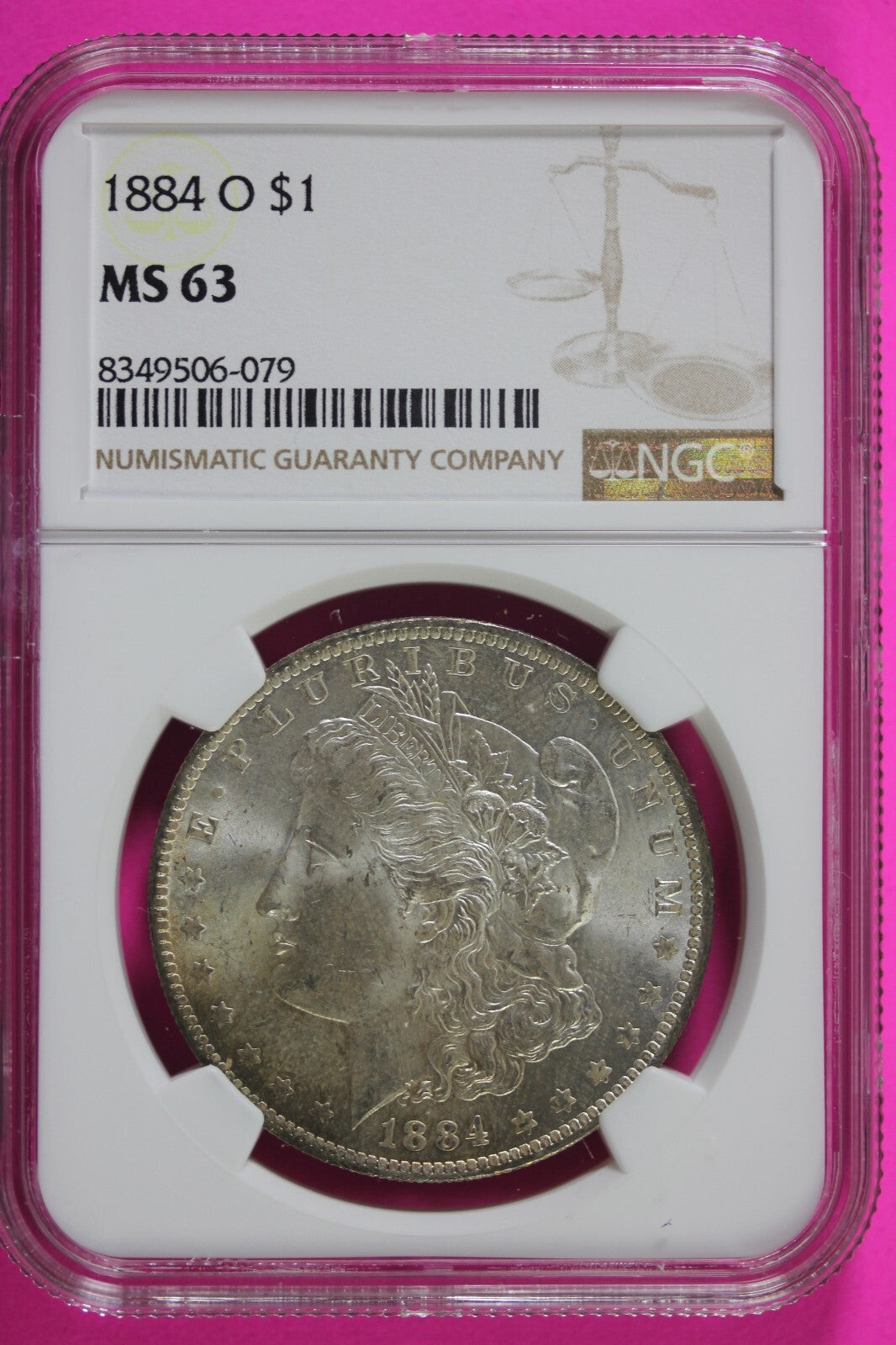 1884 O MS 63 Liberty Morgan Silver Dollar NGC Certified Graded Authentic 655