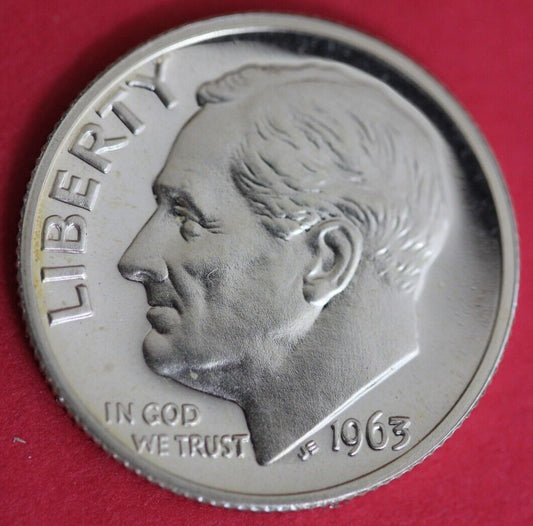 1963 Silver Proof Roosevelt Dime Exact Coin Shown   08