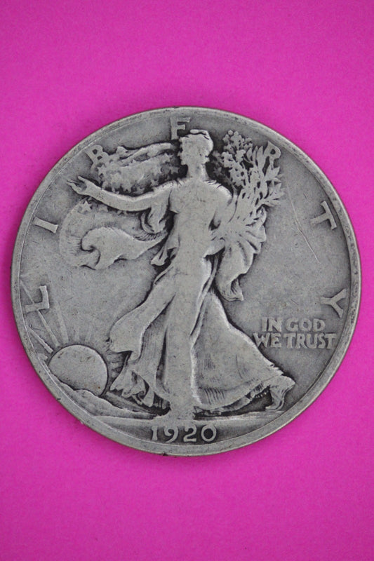 1920 S Walking Liberty Walker Half Dollar Coin Guaranteed Authentic Genuine 2397