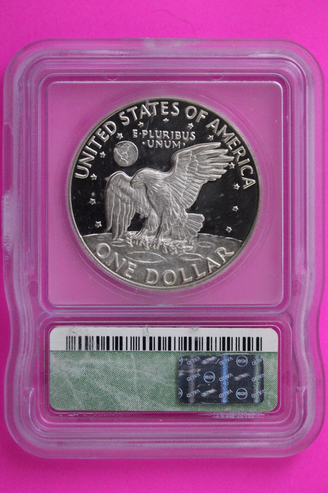 1977 S PR 70 Deep Cameo Clad Ike Eisenhower Dollar ICG Certified Graded 340