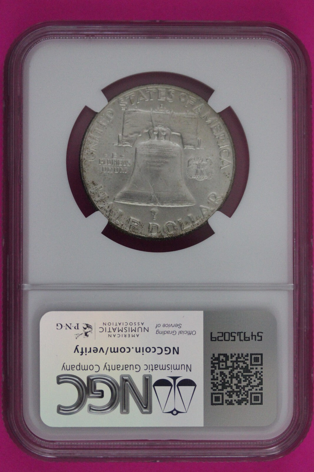 1961 D MS 65  Ben Franklin Half Dollar Silver Coin NGC Graded Certified Slab 808