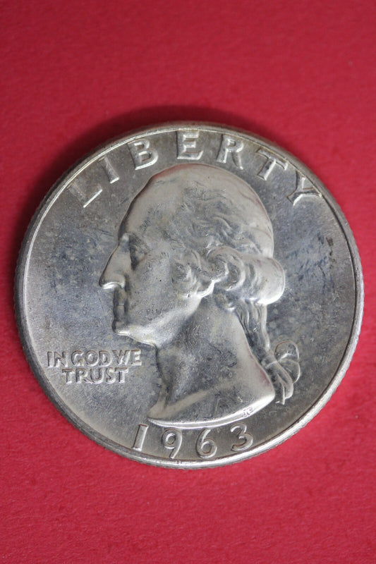 1963 Uncirculated Type B Reverse George Washington Quarter Exact Coin OCE 142