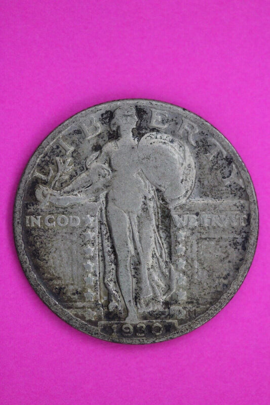 Full Date 1930 P Standing Liberty Silver Quarter You Get The Coin In Pics TOM 59