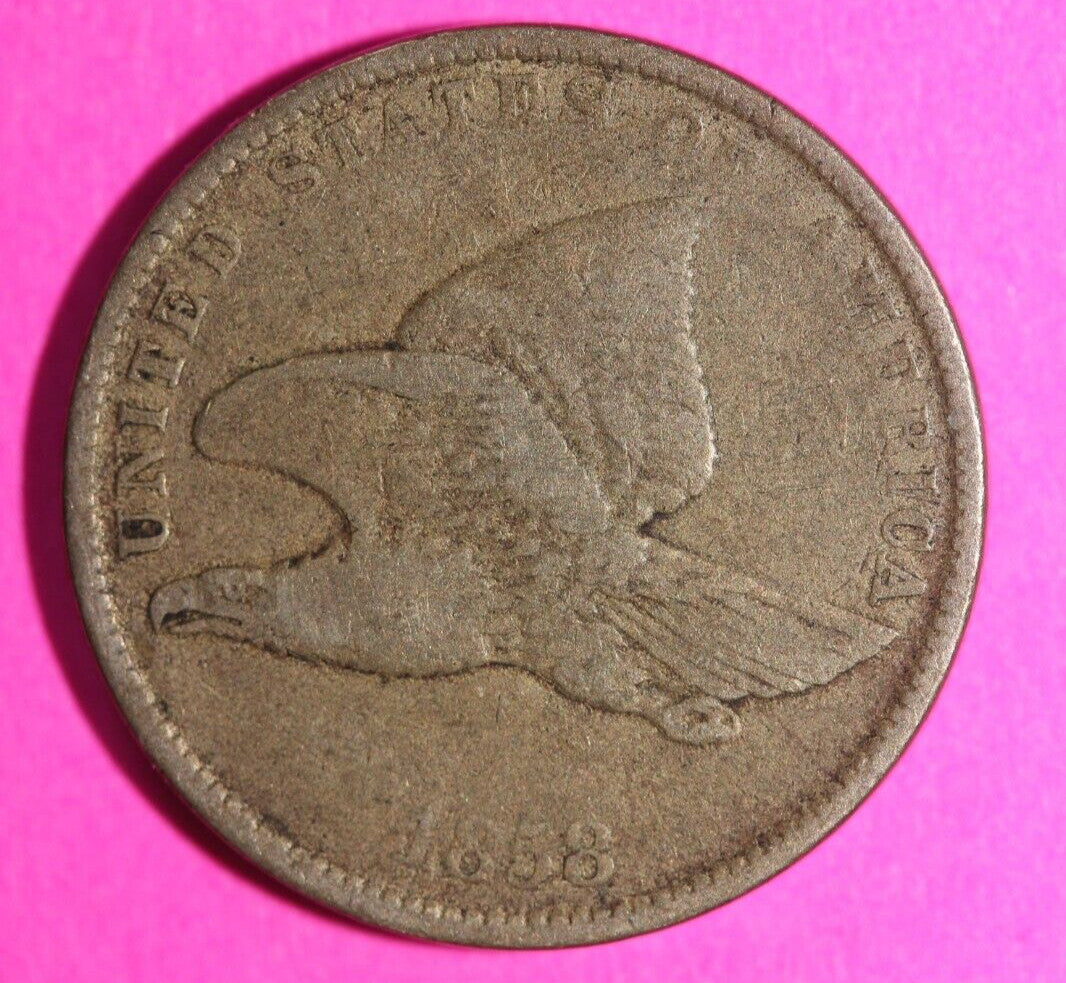 1858 Flying Eagle Cent Penny Exact Scarce Early Type Exact Coin as Pictured 29
