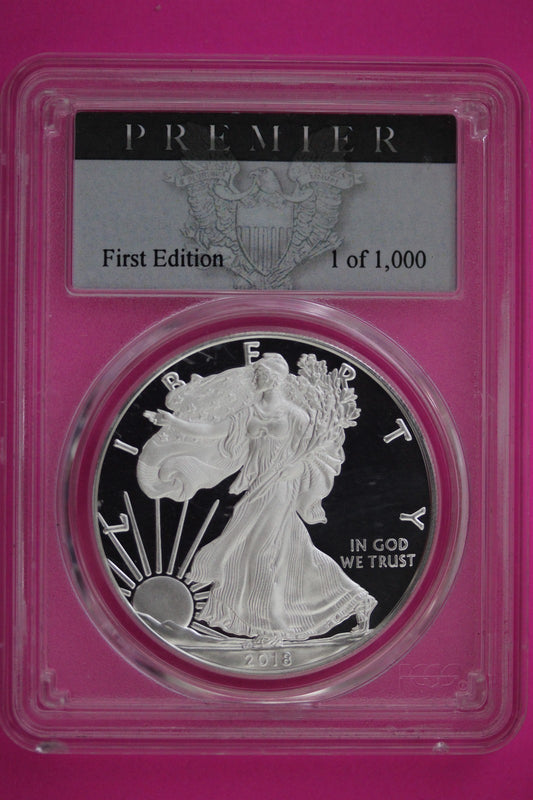 2018 W PR 70 Silver Eagle From Congratulations Set Proof DCAM 1 OZ PCGS Slab 899