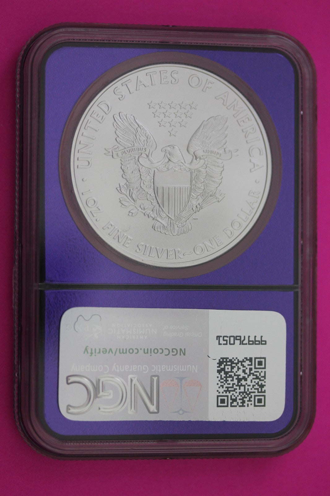 Rare Trader Bea Purple Label 2010 MS 69 Silver Eagle 1 OZ .999 Silver NGC  681