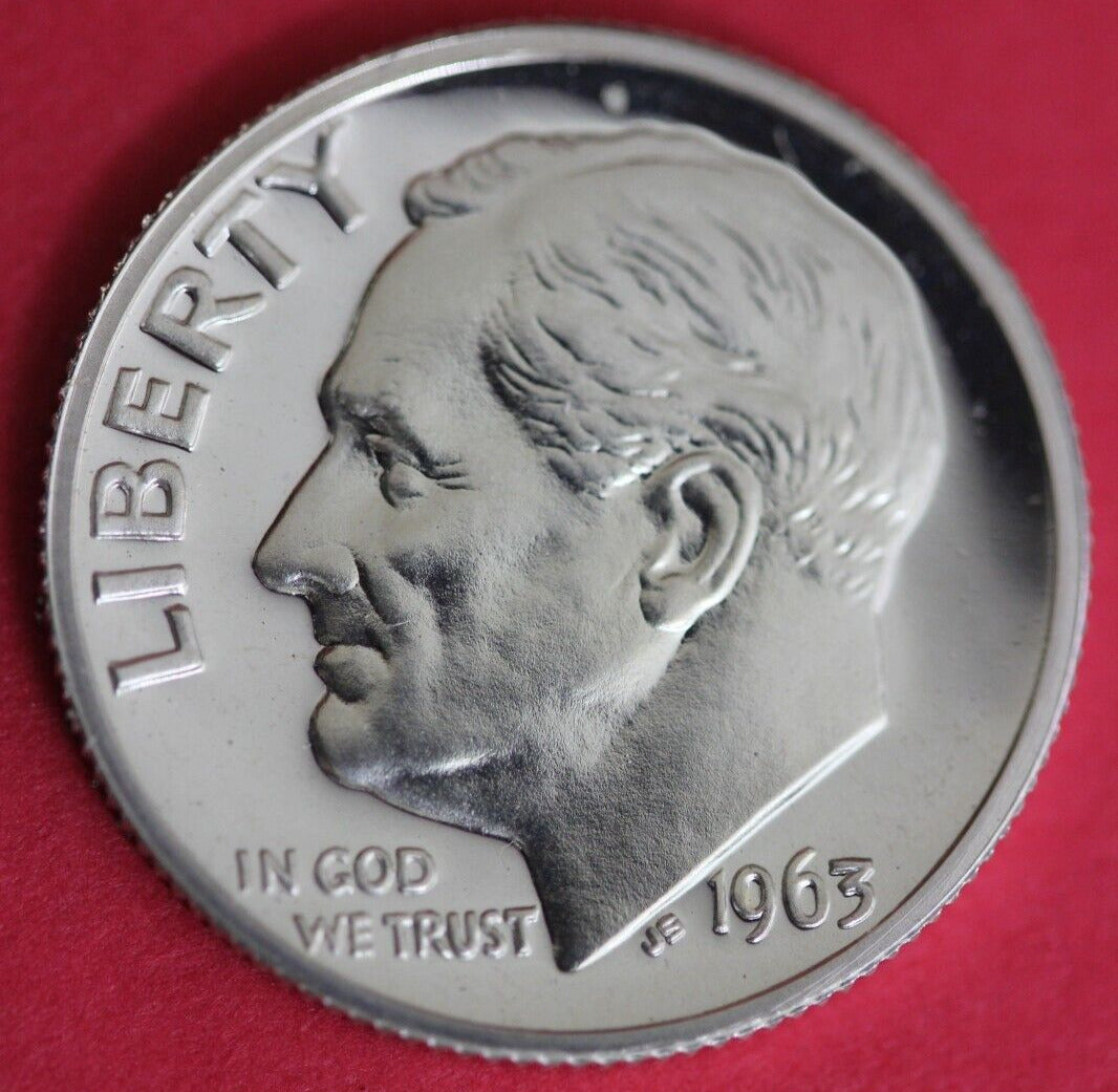 1963 Silver Proof Roosevelt Dime Exact Coin Shown 09