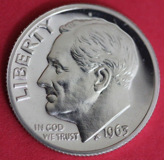 1963 Silver Proof Roosevelt Dime Exact Coin Shown 09