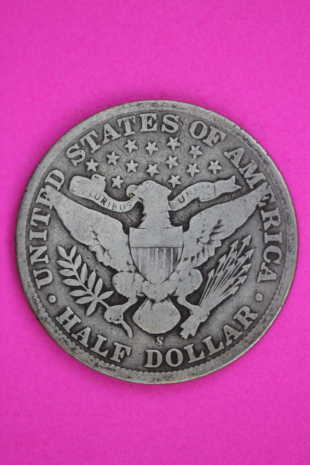 1909 Inverted S Barber Liberty Half Dollar Silver Coin Guaranteed Authentic 1485