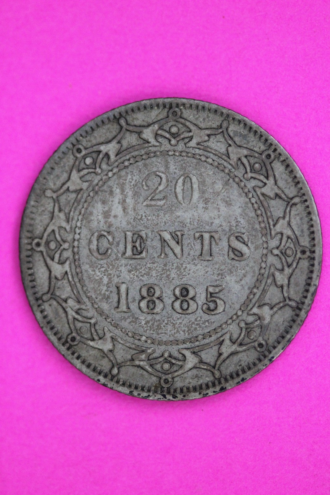 1885 Newfoundland Canada 20 TWENTY Cent Silver Coin Guaranteed Authentic 2247