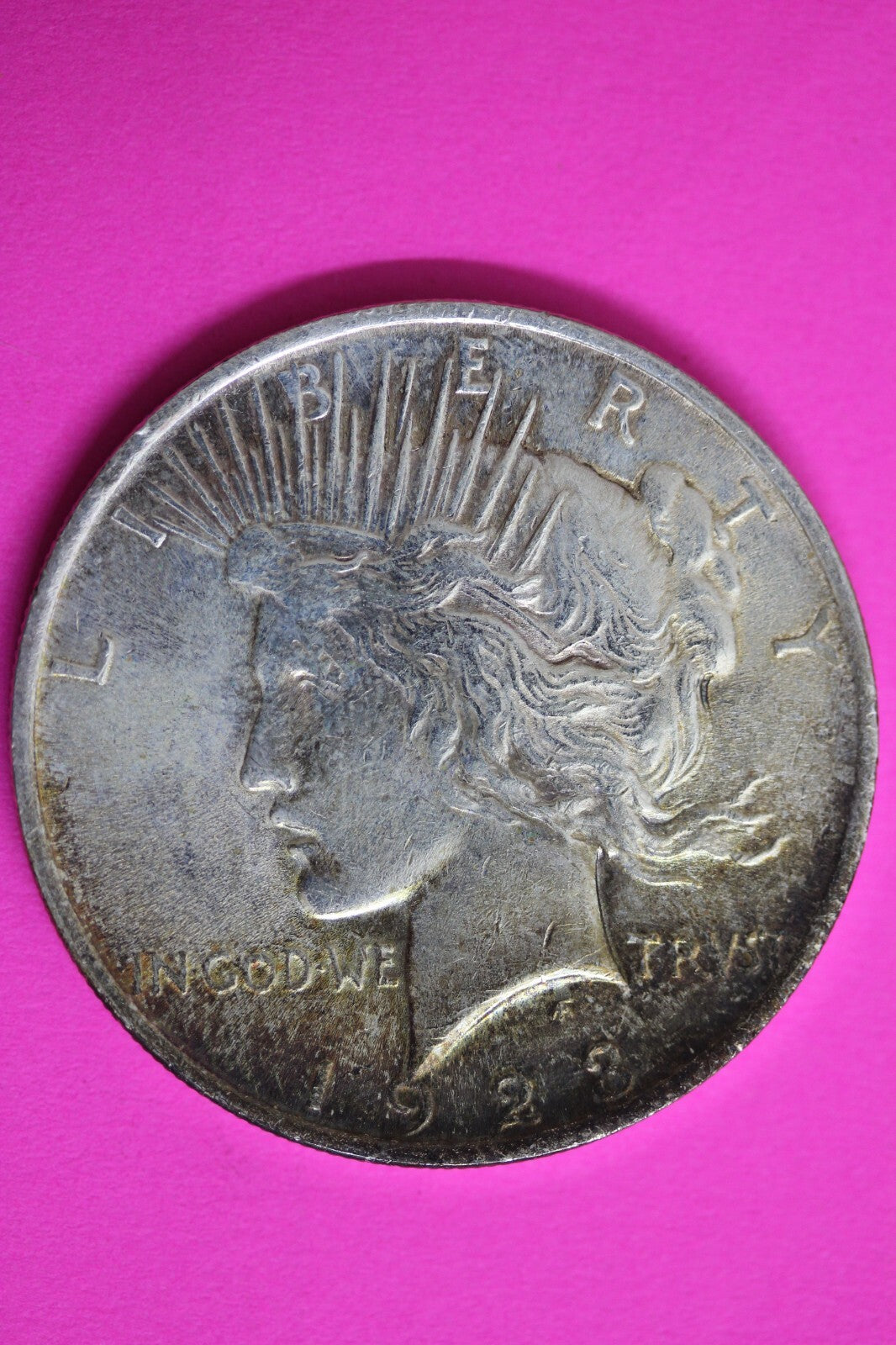 Gold Toned 1923 P Liberty Peace Silver Dollar Exact Coin Shown Better Grade 114