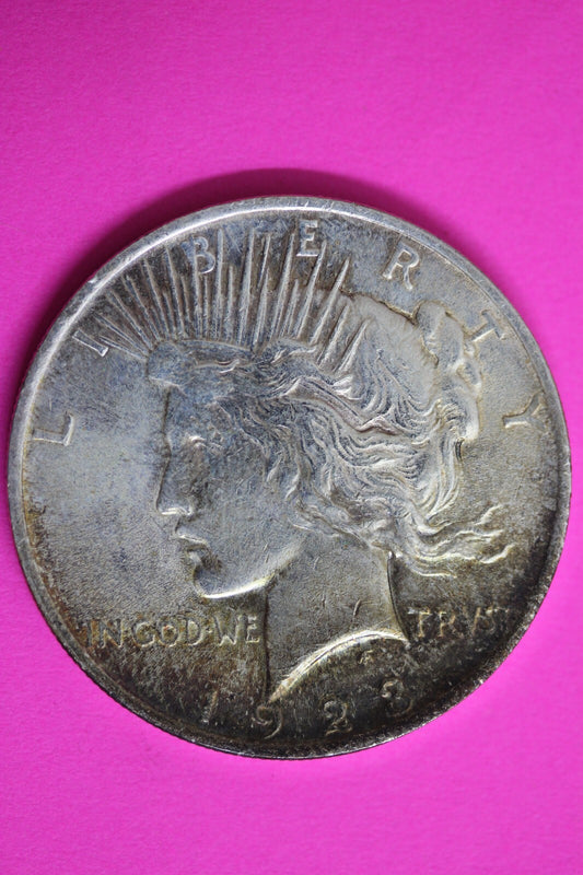 Gold Toned 1923 P Liberty Peace Silver Dollar Exact Coin Shown Better Grade 114
