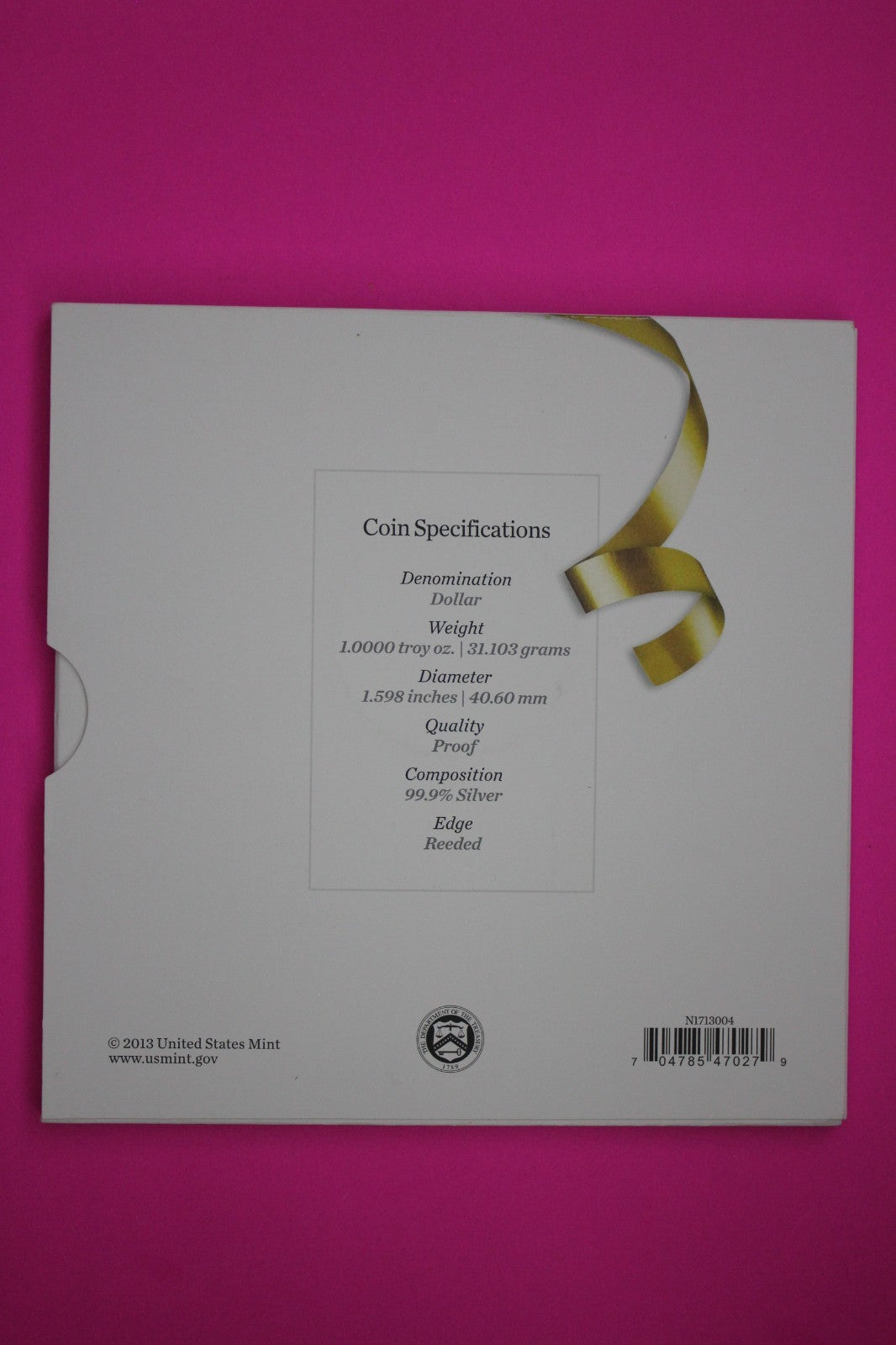 Gem 2013 W Congratulations U.S. Mint Set Proof Deep Cameo Silver Eagle COA 9059