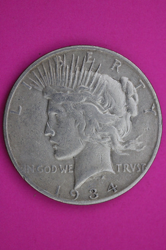 1934 S Liberty Peace Silver Dollar Rare Key Date Coin Guaranteed Authentic 0556N