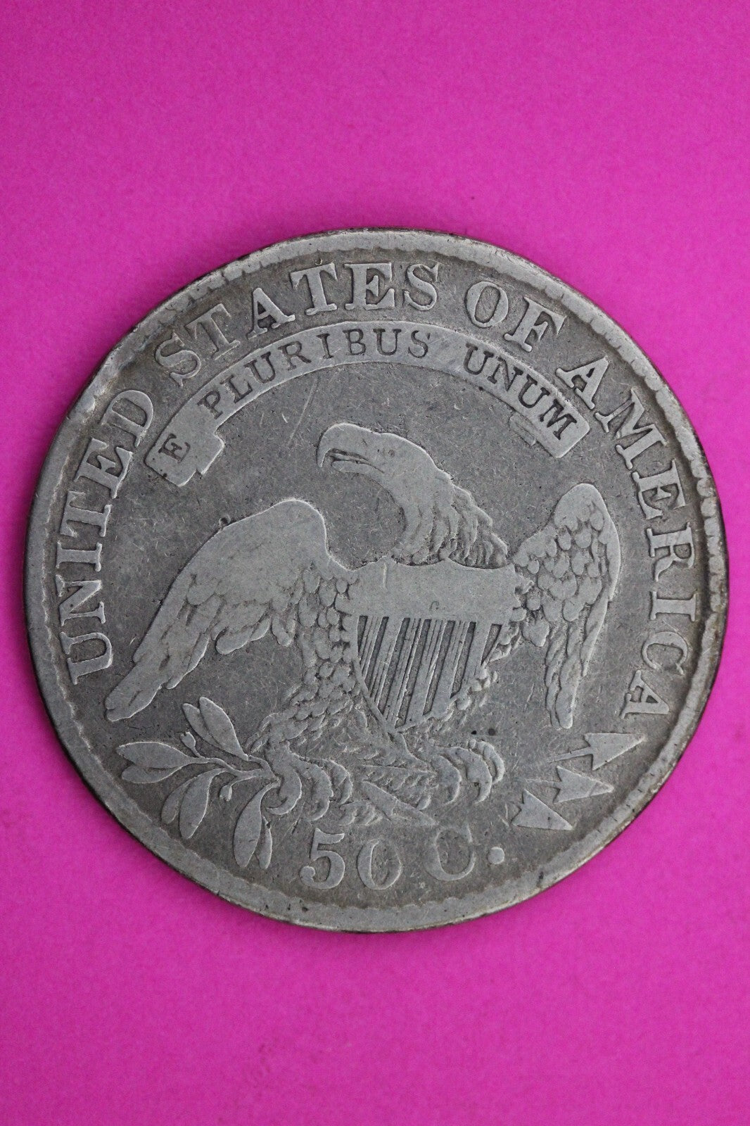 1829/7 Cap Bust Liberty Half Dollar Silver Rare Semi Key Date Coin Genuine 0412N