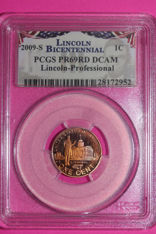 Toned 2009 S PR 69 Red Abraham Lincoln Professional DCAM PCGS Certified 1283