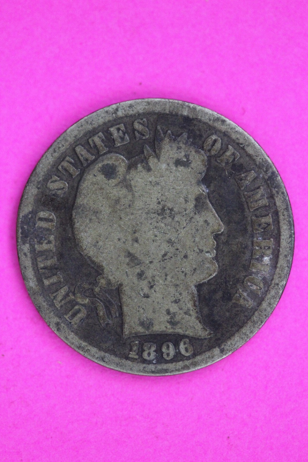 1896 P Barber Liberty Dime Silver Coin Guaranteed Authentic Free Shipping 1553