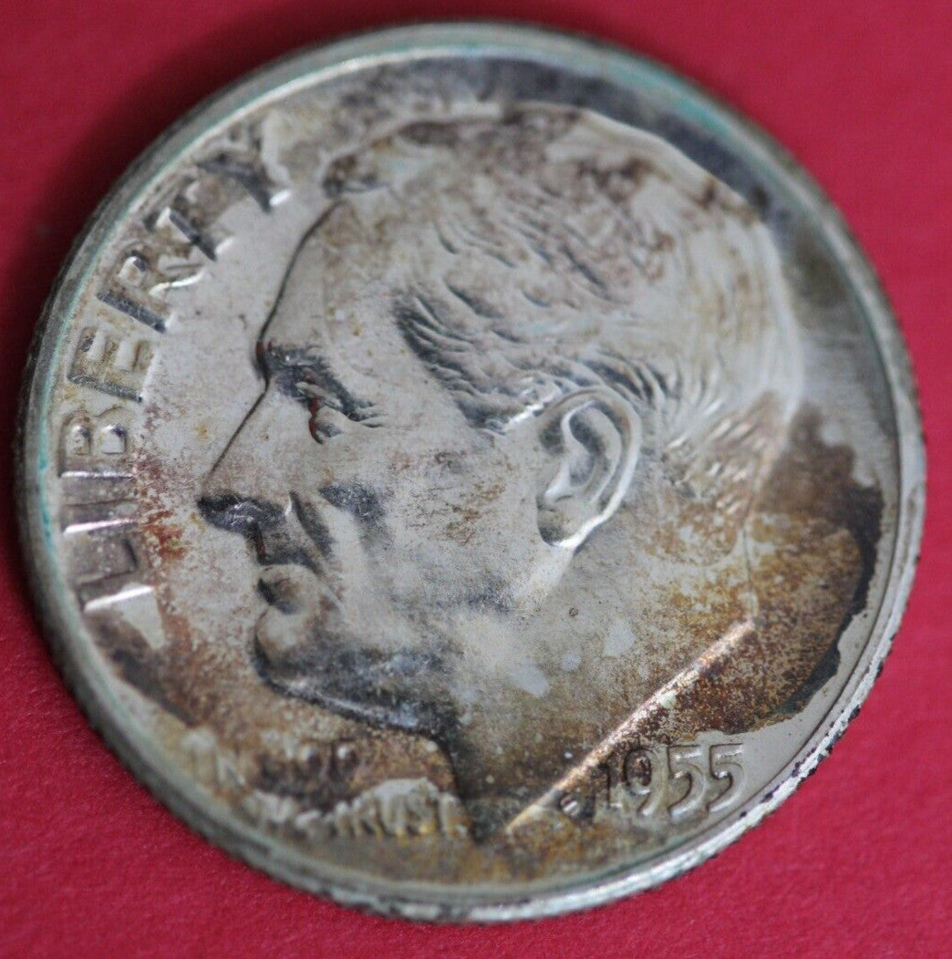 Toned 1955 Silver Proof Roosevelt Dime Exact Coin Shown  41