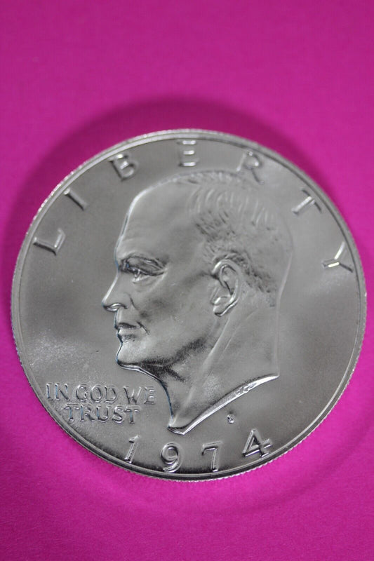 Gem BU 1974 S Ike Eisenhower 40% Silver Dollar You Get Same Coin In Pics TOM 14