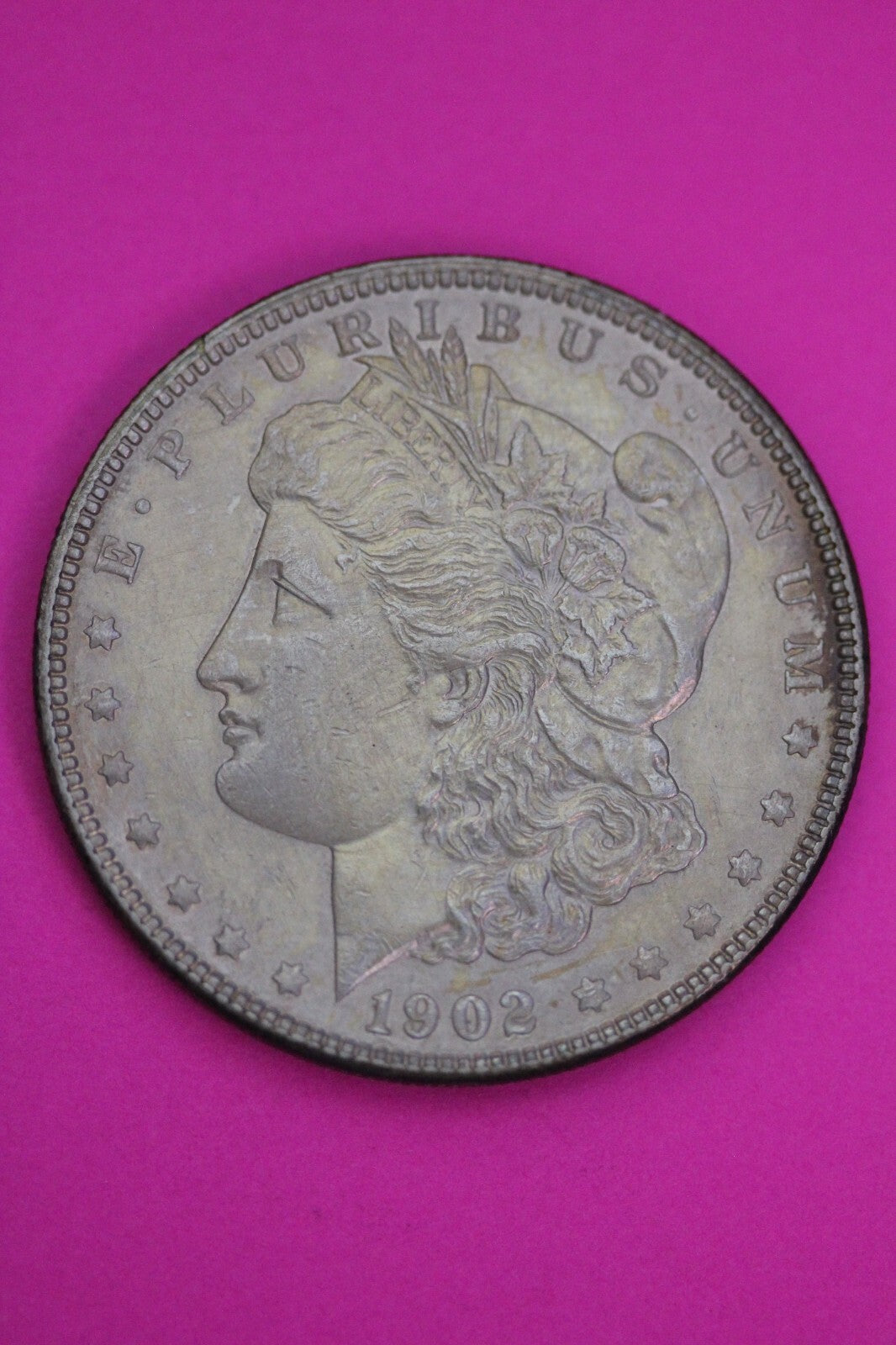 Toned 1902 P Morgan Lady Liberty Silver Dollar Key Date Coin Philadelphia 389